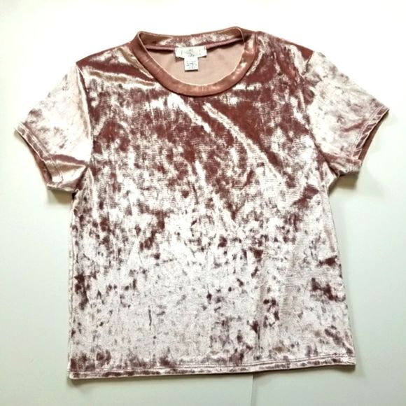 Ivy & Main Tops - Crushed Velvet Top Ivy & Main Blush Pink